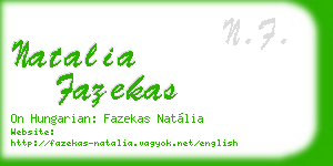 natalia fazekas business card