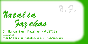 natalia fazekas business card